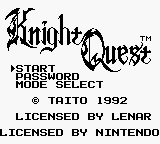 Knight Quest screenshot 3 for GameBoy